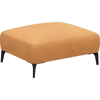 Taburet Koňakově hnědá kožená podnožka FLEXLUX VOLUZZI 91 x 71 cm