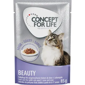 Krmivo pro kočku 12x85g Concept for Life Beauty - v omáčce