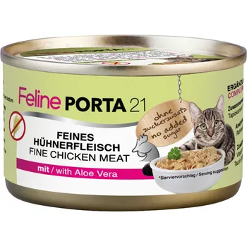 Krmivo pro kočku 6x90g Feline Porta 21 Krmivo pro kočky - Kuřecí maso s aloe