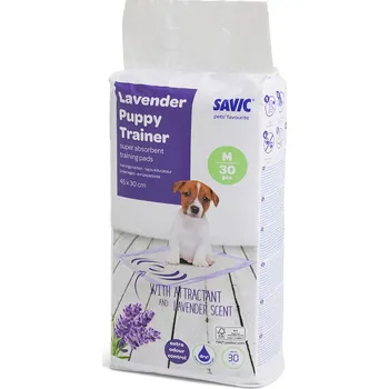toaleta pro psa Savic Puppy Trainer Pads s levandulovou vůní - Medium: D 45 x Š 30 cm, 30 kusů