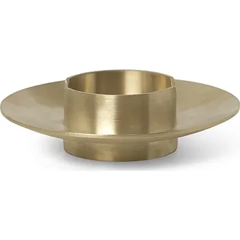 Svícen Ferm Living Mosazný svícen Block Brass 11 cm