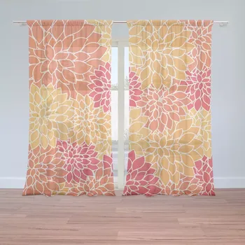 Záclona Záclony Barevné květiny: 2 ks - 150x250 cm - Sablio