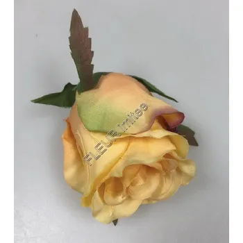 umělá květina Květ růže poupě 6 cm oranžový