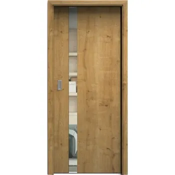 Interiérové dveře SAPELI HARMONIE KOMFORT M83 - CPL LAMINÁT - POSUVNÉ DVEŘE VČ. ZÁRUBNĚ - dub sukatý Průchozí šířka (cm): 90, Průchozí výška (cm): 197, Typ skla: Čiré sklo