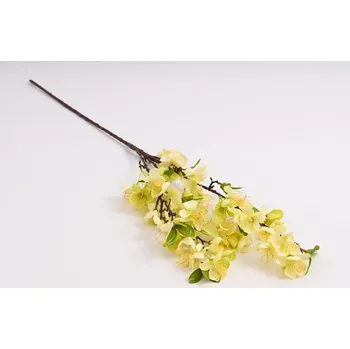 umělá květina Umělá kvetoucí větev jabloně 86 cm, krémově zelená