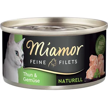 Krmivo pro kočku 24x80g Miamor Feine Filets Naturelle konzerva - tuňák se zeleninou