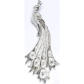 Přívěsek Stříbrný přívěsek páv - P998 (Stříbrný velký páv)