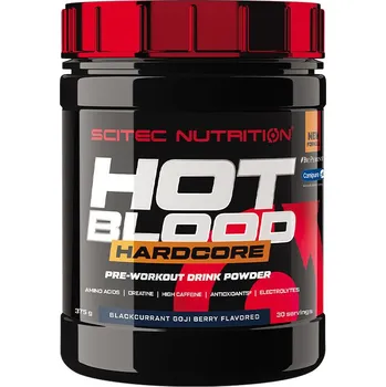 Anabolizér Scitec Nutrition Horká krev Hardcore - Hot Blood Hardcore (375 g, Černý rybíz a bobule goji)