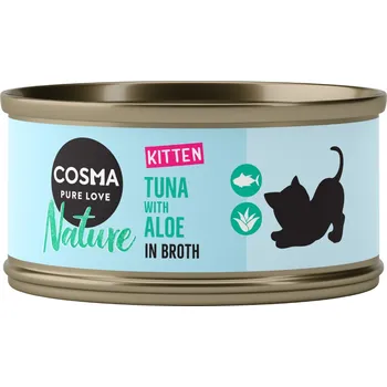 Krmivo pro kočku 6x70g Cosma Nature Kitten - s tuňákem a aloe vera
