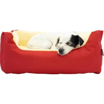 Pelíšek pro psa Samohýl Exclusive Pelech obdélník Rina červená/žlutá 80x60cm