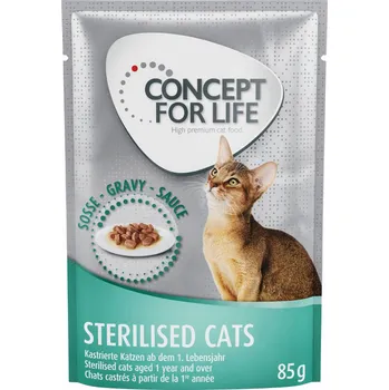 Krmivo pro kočku 48x85g Concept for Life Sterilised Cats - v omáčce