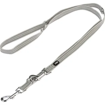 Vodítko pro psa TIAKI Reflective Rubber vodítko šedé - délka 200 cm, šířka 20 mm