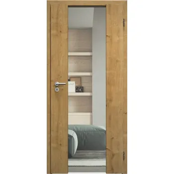 Interiérové dveře SAPELI HARMONIE KOMFORT M40 - CPL LAMINÁT - OTOČNÉ DVEŘE VČ. ZÁRUBNĚ - dub sukatý Průchozí šířka (cm): 90, Průchozí výška (cm): 197, Typ skla: Čiré sklo