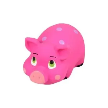 Hračka pro psa Flamingo hračka pro psa prasátko pískací, latex, 8 cm, růžová