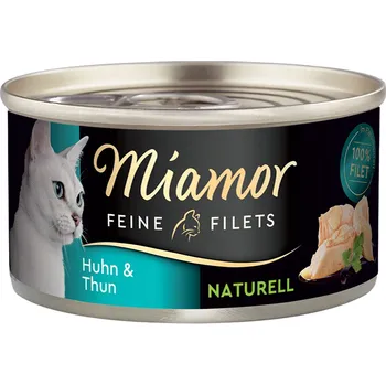 Krmivo pro kočku 12x80g Miamor Feine Filets Naturelle - kuře & tuňák