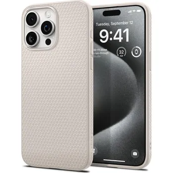 Pouzdro na mobilní telefon Spigen Liquid Air Kryt pro iPhone 15 Pro Natural Titanium ACS07217