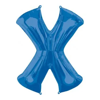 Balónek Amscan / Riethmüller Fóliové písmeno X modré, 83 cm