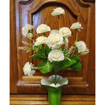 umělá květina Karafiát kytice 32 cm krémová