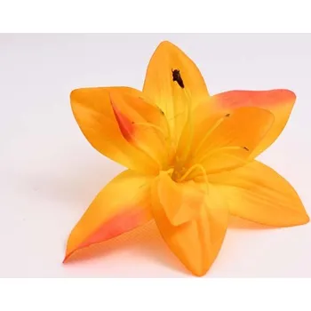 umělá květina Lilie květ 16 cm oranžová