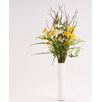 umělá květina Kytice mix jarních květů 42 cm bílo žlutá