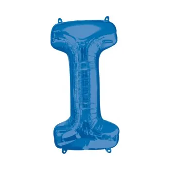Balónek Amscan / Riethmüller Fóliové písmeno I modré, 83 cm