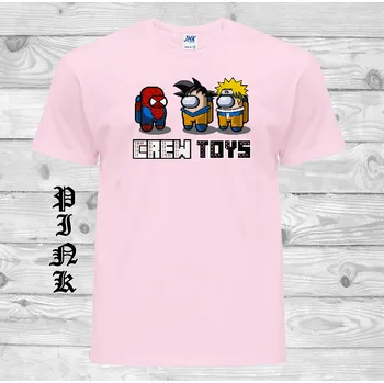 detske-levne-bavlnene-tricko-potisk-Crew-Toys-Among-Us Barva: Pink - růžová, velikost: 140
