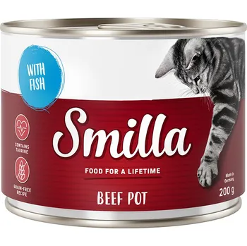 Krmivo pro psa 24x200g Smilla hovězí konzerva - hovězí s rybou