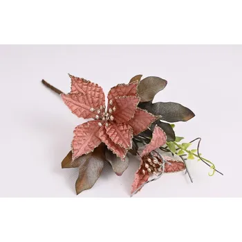 Vánoční dekorace Zápich vánoční hvězda 23 cm, růžová