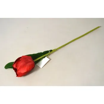 umělá květina Tulipán 1 květ 46 cm červený