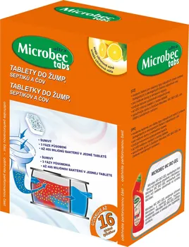 Čistič odpadu Microbec Ultra Tabs tablety do žump, septiků a ČOV 16x 20 g