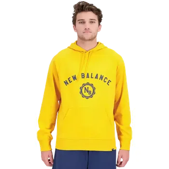 Pánská mikina Pánská lifestylová mikina New Balance Sport Seasonal žlutá