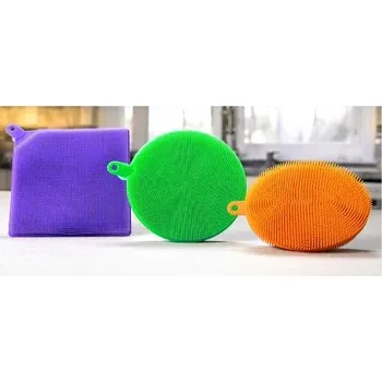 Houbička Zaparkorun Silikonové houbičky na nádobí - sada 3 ks