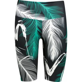 Dámské legíny nad kolena premium ALTISPORT VOJ/ALW001LEG02 ČERNÁ/TYRKYSOVÁ XXXL