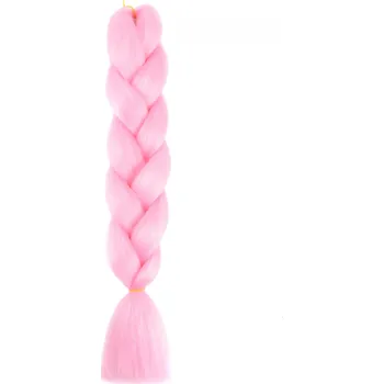 Příčesek Kanekalon - barevné copánky - světle růžové A16