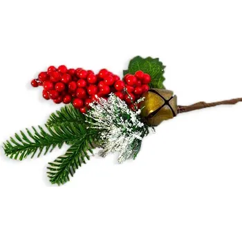 Vánoční dekorace Vánoční přízdoba s rolničkou 28 cm