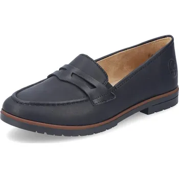 Dámské mokasíny RIEKER, 45300-00 - dámské černé mokasíny 37