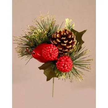 Vánoční dekorace Zápich vánoční šiška, hruška