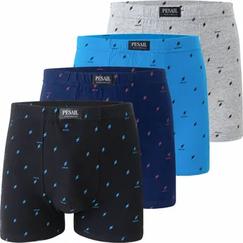 Boxerky FANNIFEN Pánské boxerky s bleskovým vzorem PE-G55430 4 ks v balení Velikost: M