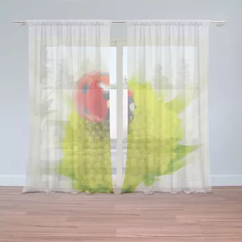 Záclona Záclony Beruška na květu: 2 ks - 150x250 cm - Sablio