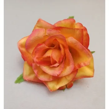 umělá květina Květ růže Scarlet 6 cm oranžový