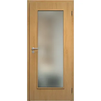 Interiérové dveře SAPELI ELEGANT PRAKTIK M40 - START - OTOČNÉ DVEŘE VČ. ZÁRUBNĚ - Dub Průchozí šířka (cm): 100, Průchozí výška (cm): 197, Typ skla: Satináto bílé