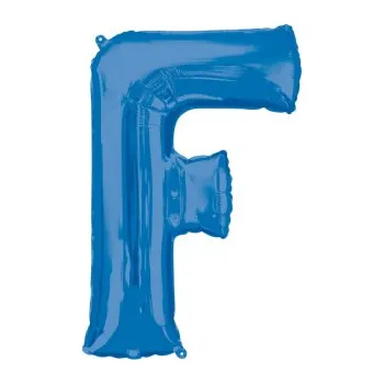 Balónek Amscan / Reithmüller Fóliové písmeno F modré, 83 cm