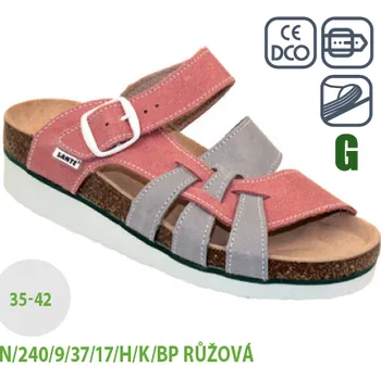 Dámská zdravotní obuv Santé N/240/9/37/17/H/K/BP RŮŽOVÁ Velikost: 36, Stélka: Anatomicky tvarovaná