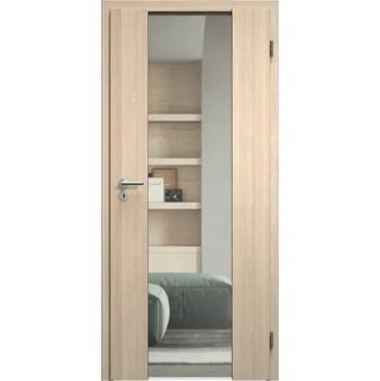 Interiérové dveře SAPELI HARMONIE KOMFORT M40 - CPL LAMINÁT - OTOČNÉ DVEŘE VČ. ZÁRUBNĚ - jasan Průchozí šířka (cm): 80, Průchozí výška (cm): 197, Typ skla: Čiré sklo