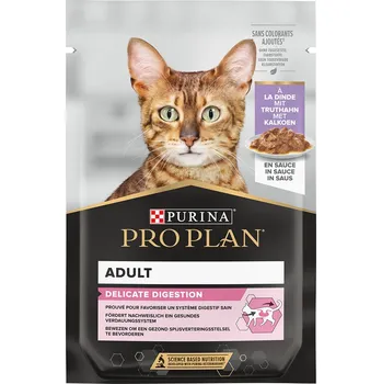 Pro kočku 6x85g Purina Pro Plan Cat Adult Delicate Digestion - krůtí