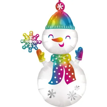 Balónek Amscan / Reithmüller Balonek fóliový Sněhulák saténový, 139 cm