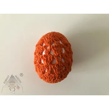 Velikonoční dekorace Dubový skřítek Velikonoční vajíčko oranžové
