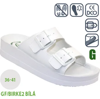 Dámská zdravotní obuv Santé GF/BIRKE2 BÍLÁ Barva: Bílá, Velikost: 36, Stélka: Ortopedická