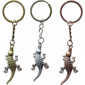 OEM Kovová klíčenka - Krokodýl (Balení 12 ks) - 8590090021372