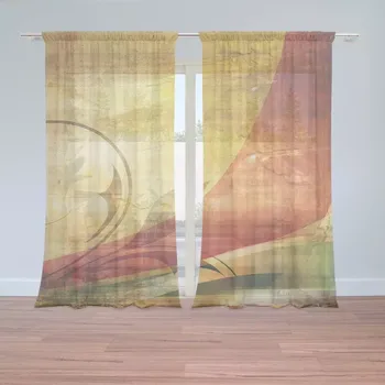 Záclona Záclony Retro motiv: 2 ks - 150x250 cm - Sablio